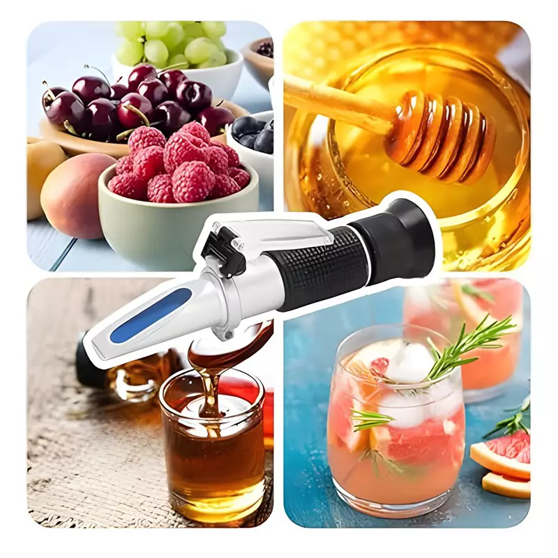 Bysafe Brix Hand Held Refractometers With ATC, 28-62% Range for Sugar Content Measurement in Laboratories, 12-6QOS-67CR