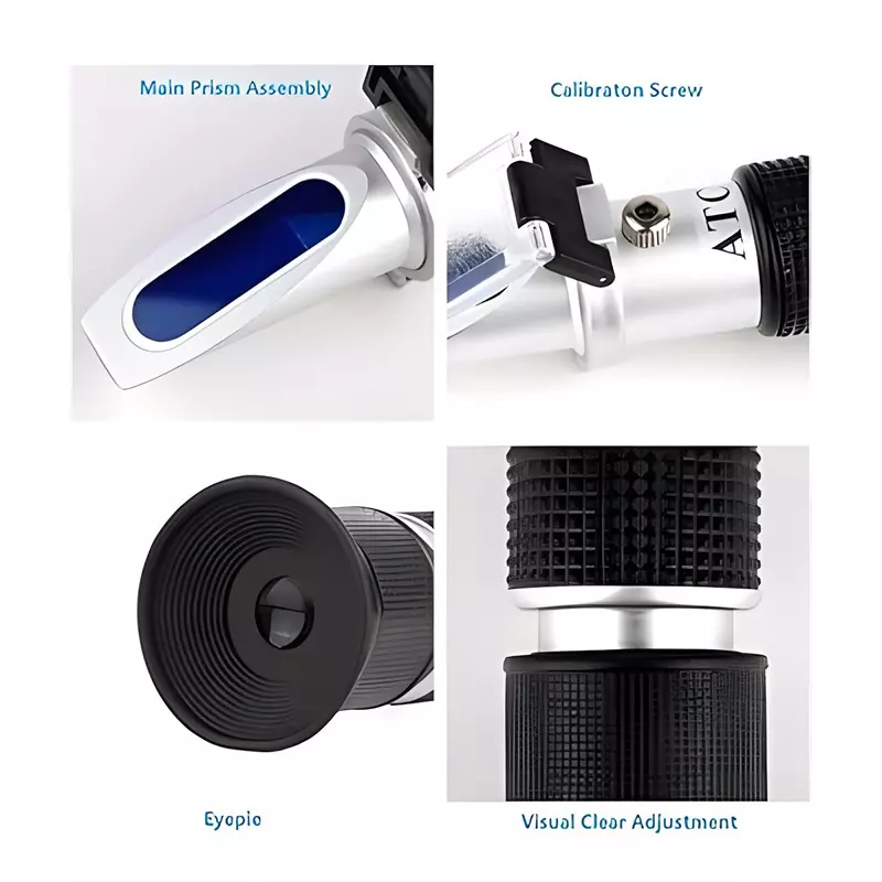 Bysafe Hand Refractometer With ATC, 0-32% Range and 0.002 Division for Laboratories, O2-KN2D-ABNY
