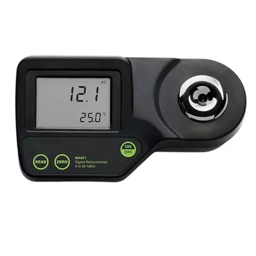 Bysafe MA871 Digital Brix Refractometer with Range 0 to 85% Brix and ±0.2% Brix (±0.3°C/±0.5°F) Accuracy, UP-L288-U6VO
