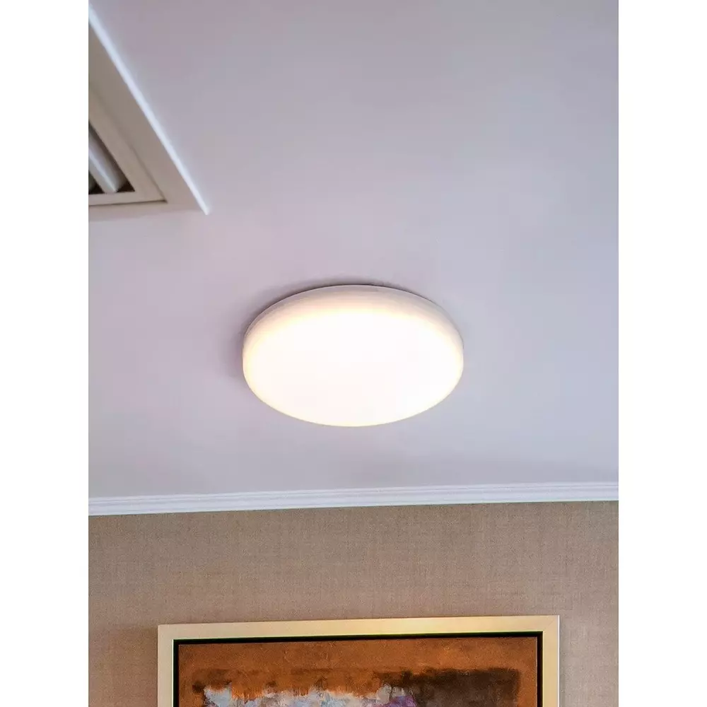 Fos Lighting Economical Glowmac LED Flush Ceiling Light White Finish 12 W 6000 K
