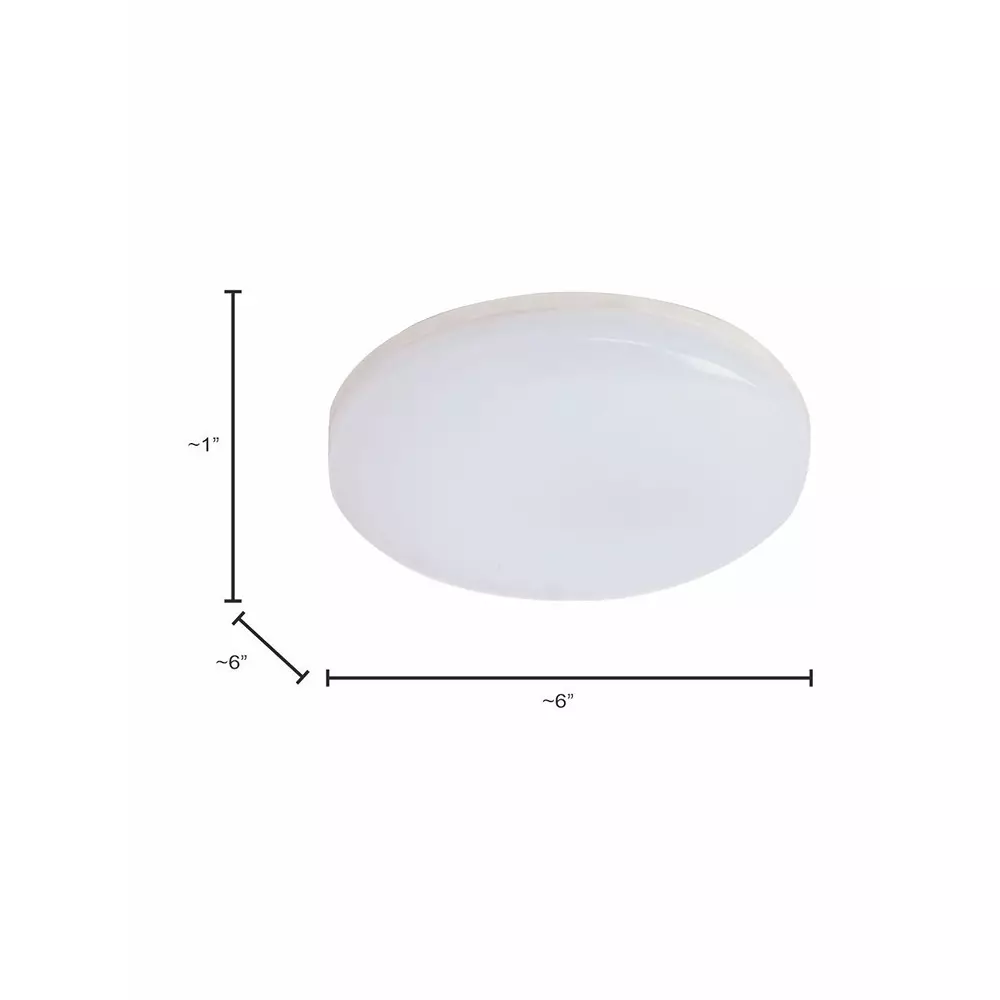 Fos Lighting Economical Glowmac LED Flush Ceiling Light White Finish 12 W 6000 K