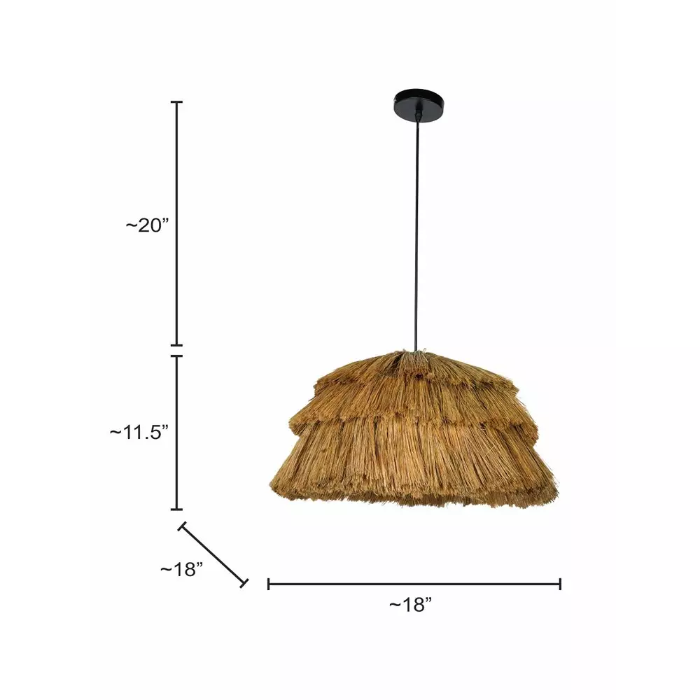 Fos Lighting Pendant Light 40 W Cane Natural, MunjaHay-18-HL1