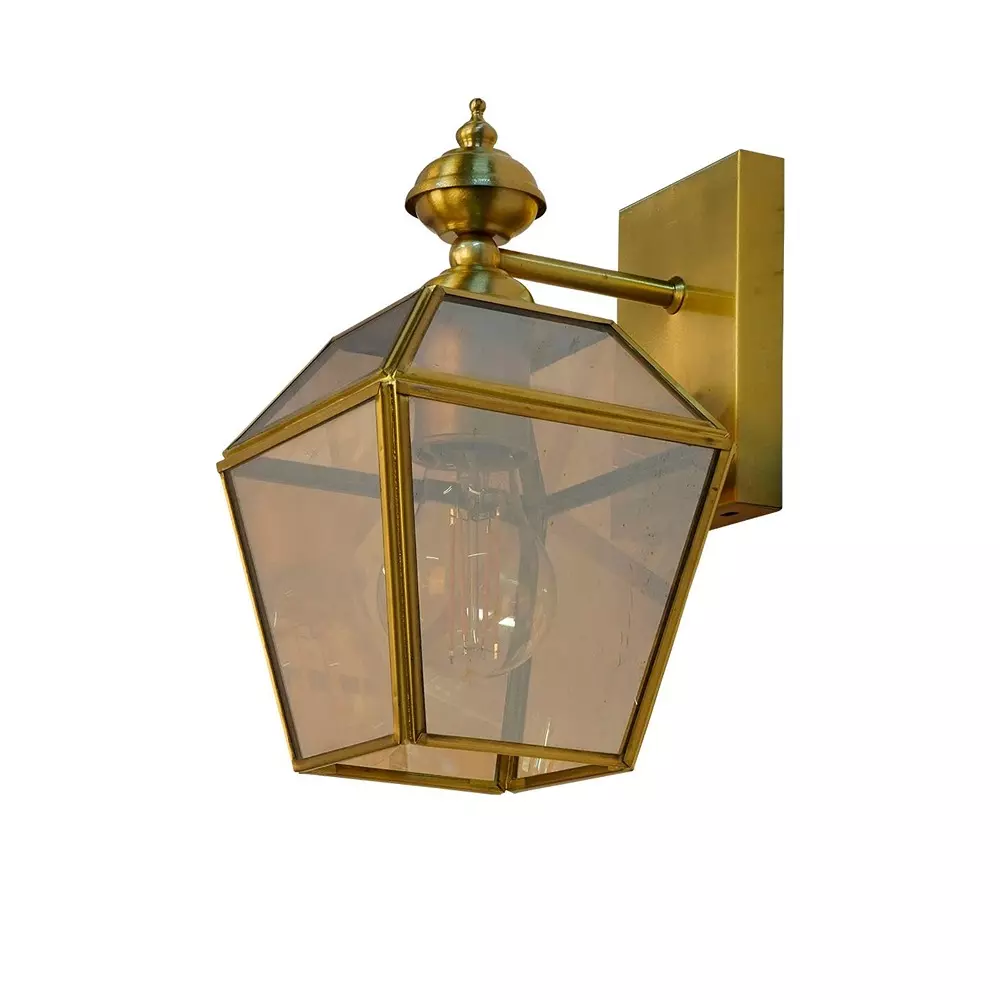 Fos Lighting Wall Light Victorian Brass Trapezoid Wall Sconce