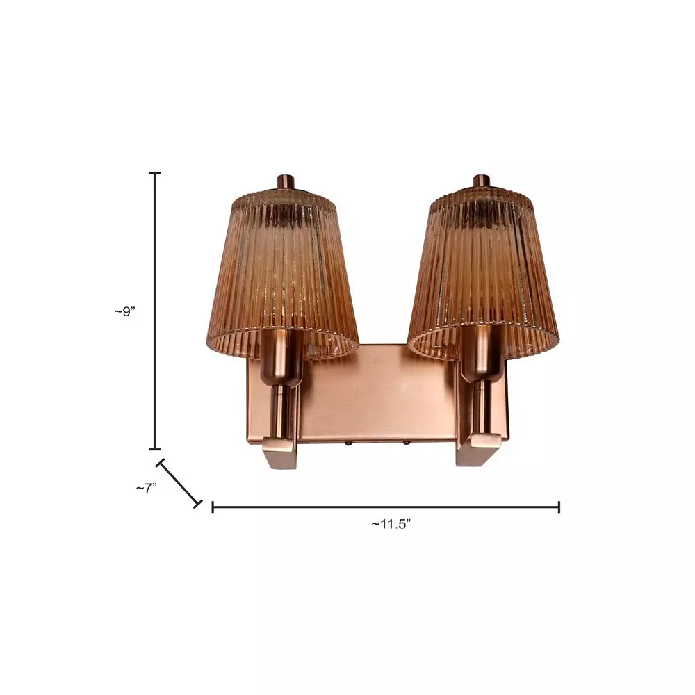 fos-lighting-wall-light-modern-double-copper-and-glass-ribbed-wall-sconce