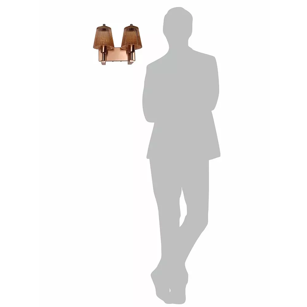 fos-lighting-wall-light-modern-double-copper-and-glass-ribbed-wall-sconce