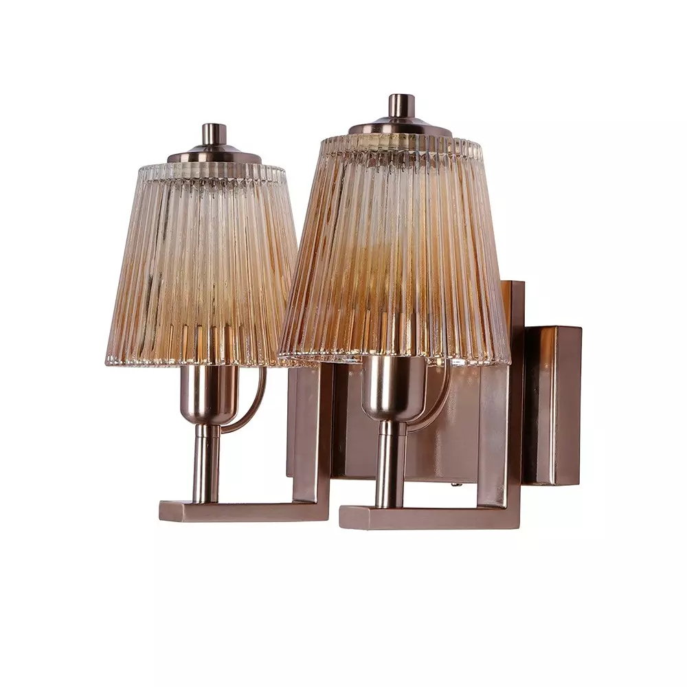 fos-lighting-wall-light-modern-double-copper-and-glass-ribbed-wall-sconce