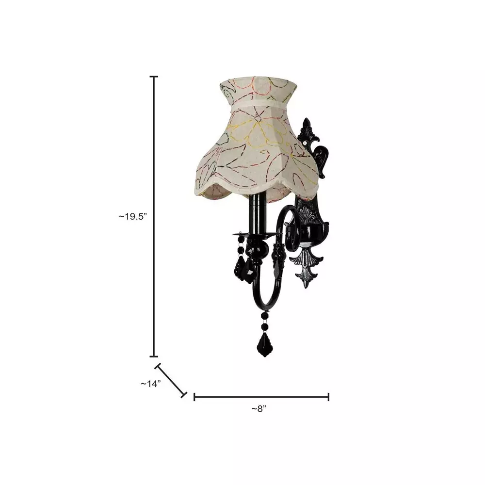 fos-lighting-wall-light-black-wall-sconce-with-green-embroidered-scalloped-shade-and-crystals