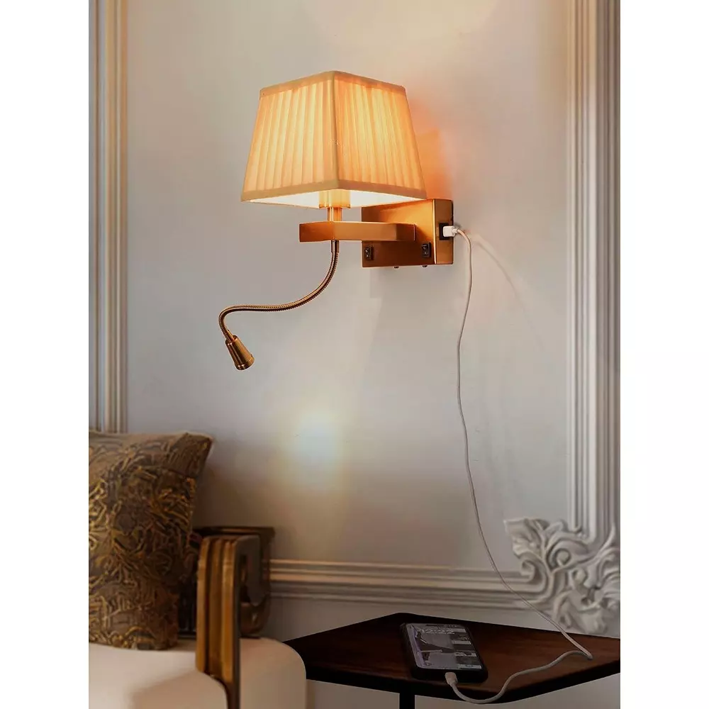 fos-lighting-wall-light-modern-bedside-reading-led-wall-sconce-with-usb-charger-dual-light-beige-pleated-shade