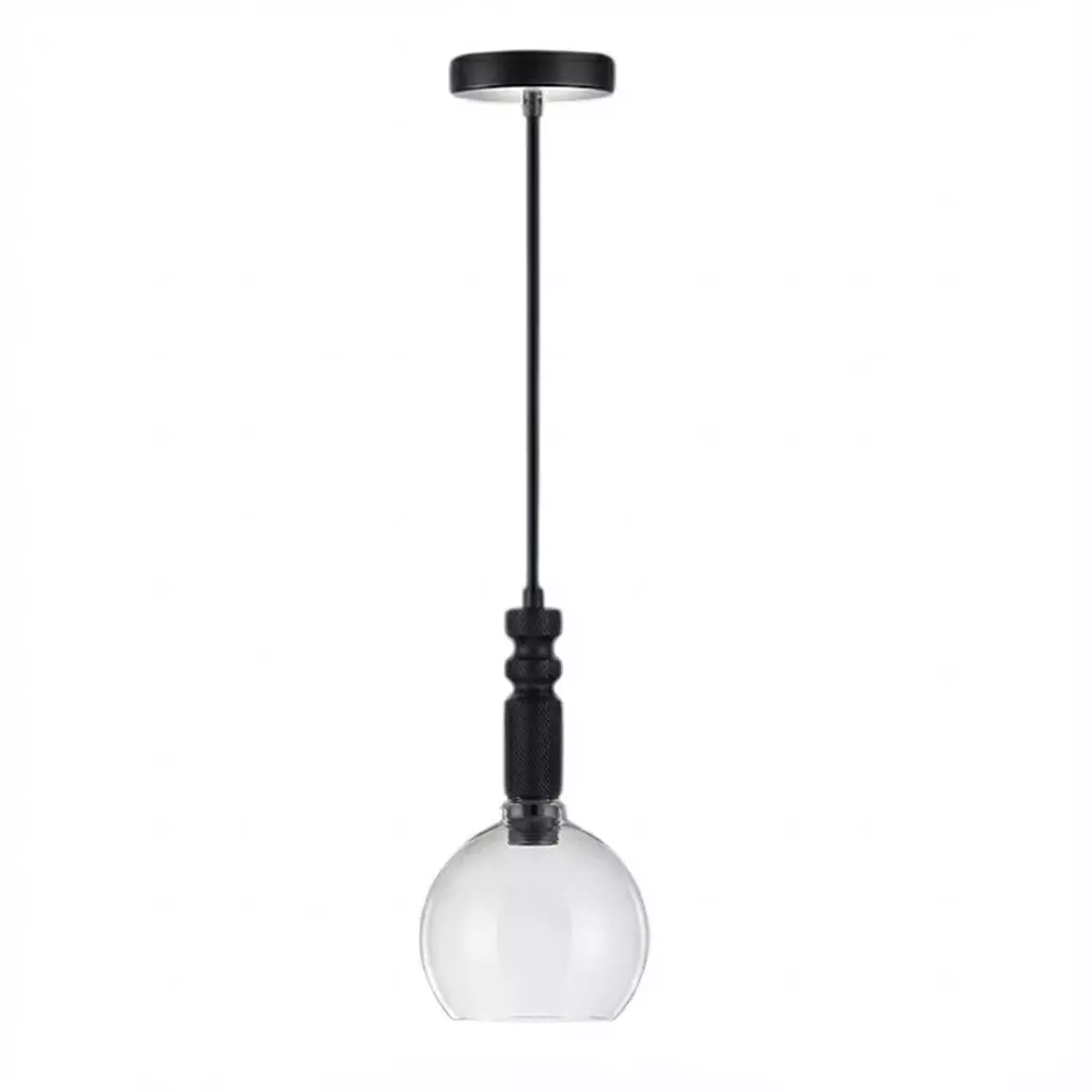 Havells Rook Pendant 1LS, E27 Base Cap in Black Color, LHFIAXD1TN1K007 (Without Bulb)