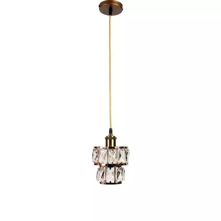 ELIANTE Hanging Light Golden Metal Corded Electric Semi Flush Mount