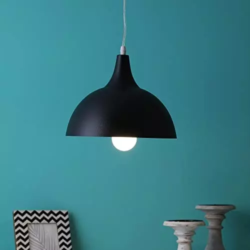 ELIANTE Single Hanging Light Bronze Metal AC Semi Flush Mount Without Bulb, M-4-HL-BK-YE