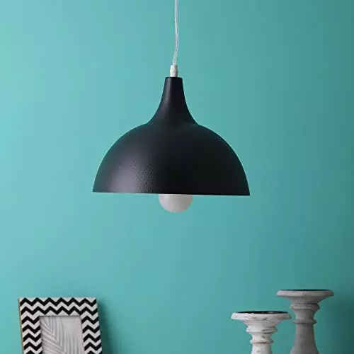 ELIANTE Single Hanging Light Bronze Metal AC Semi Flush Mount Without Bulb, M-4-HL-BK-YE