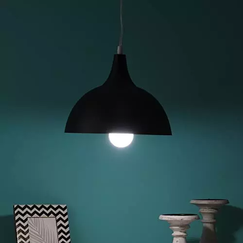 ELIANTE Single Hanging Light Bronze Metal AC Semi Flush Mount Without Bulb, M-4-HL-BK-YE