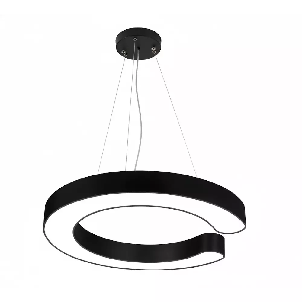 ALT Open Pendant Hanging Light Black Body Color 48 W Natural White Light Color, OPEN 600