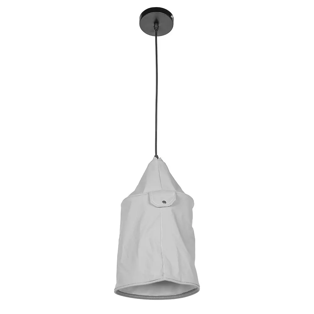 Fos Lighting Hanging Light Playful Forest: Grey Fabric Tent Pendant for Indoor or Covered Outdoor Use