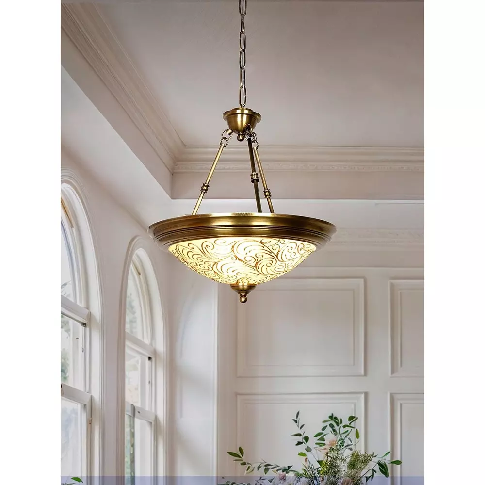 fos-lighting-hanging-light-antique-brass-dish-pendant-lamp-with-hand-painted-frosted-glass-shade