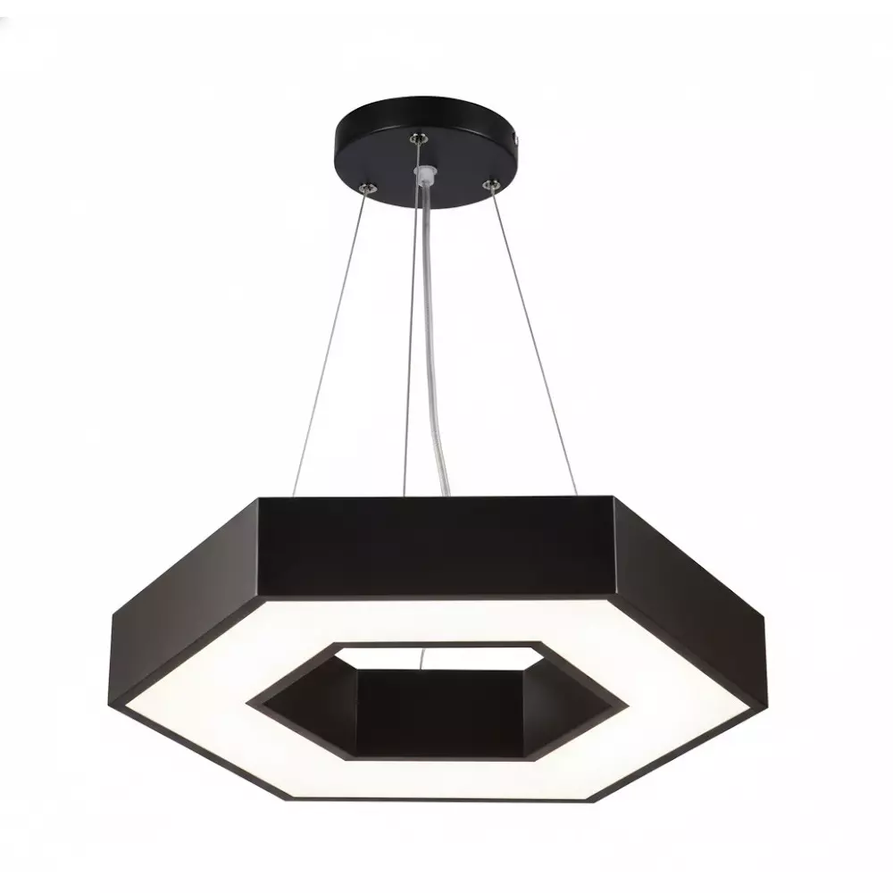 ALT Halo Pendant Hanging Light Black Body Color 24 W Warm White Light Color, HALO 400