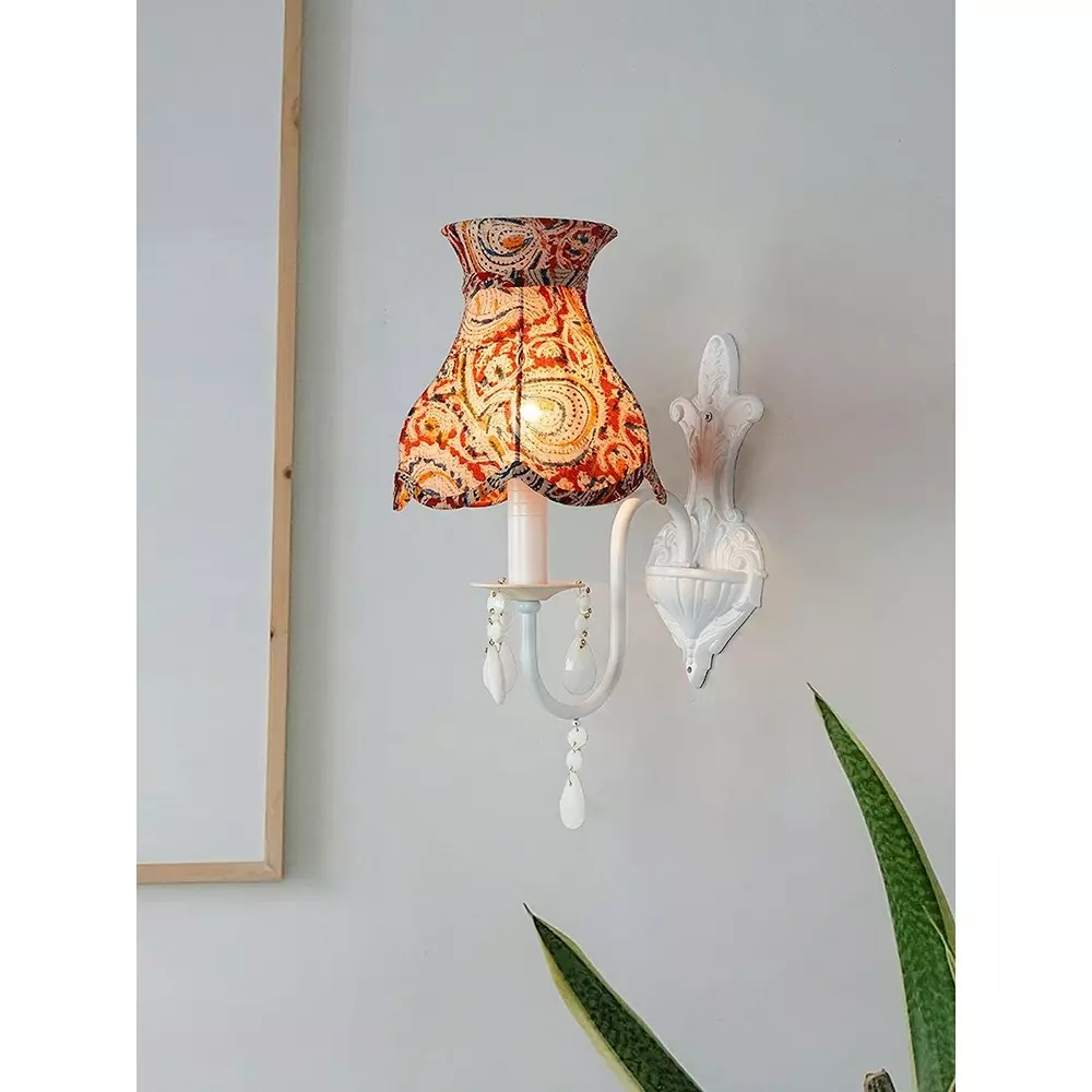 fos-lighting-wall-light-white-wall-sconce-with-kalamkari-shade-and-crystals