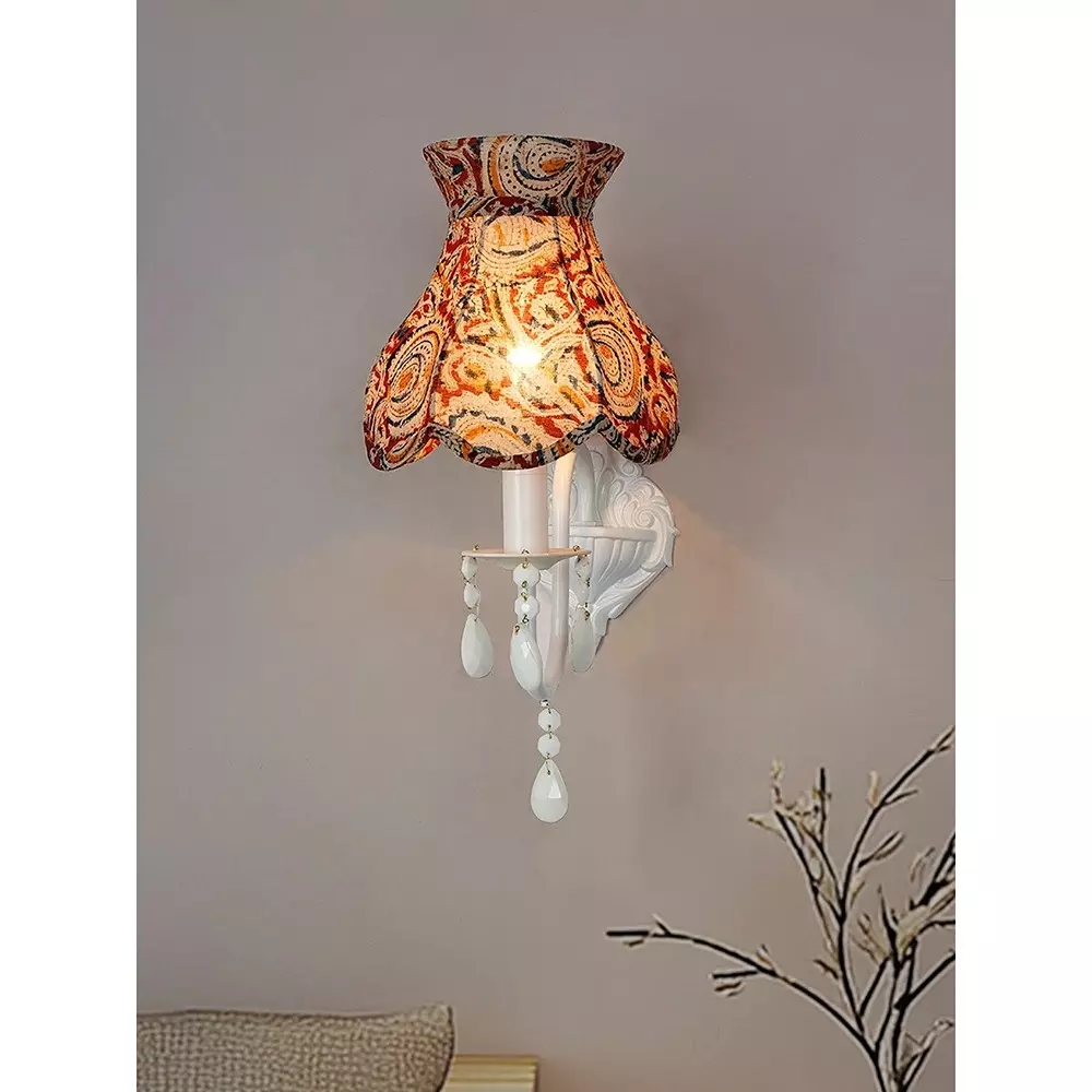 fos-lighting-wall-light-white-wall-sconce-with-kalamkari-shade-and-crystals