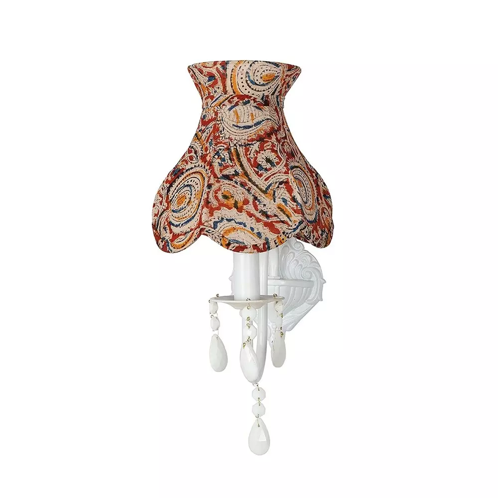 fos-lighting-wall-light-white-wall-sconce-with-kalamkari-shade-and-crystals