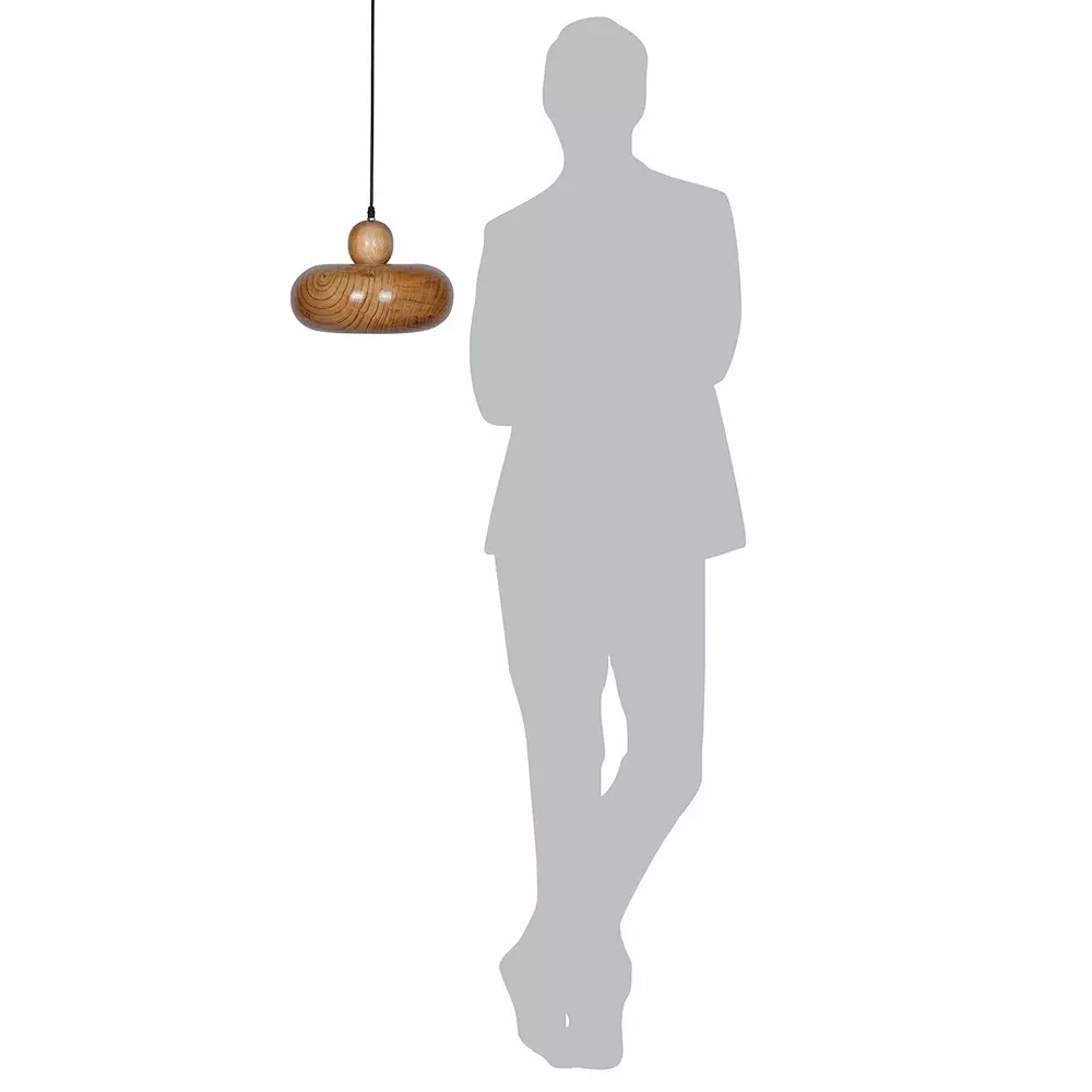 Fos Lighting Modern Pendant Light Natural Beech Wood Bowl 40 W