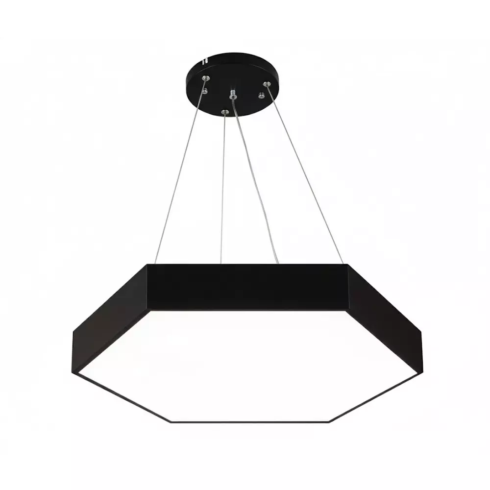 ALT Hexa Pendant Hanging Light Black Body Color 36 W White Light Color, HEXA 400