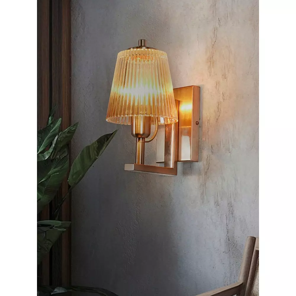 fos-lighting-wall-light-modern-copper-and-glass-ribbed-wall-sconce