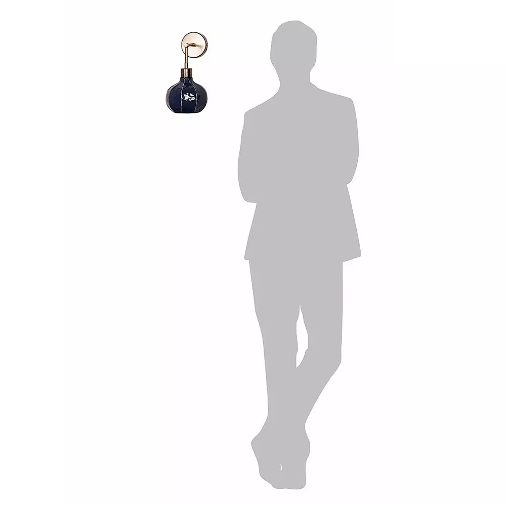 fos-lighting-wall-light-artisanal-blue-enamel-wall-sconce-with-undulated-melon-shade-antique-brass-arm