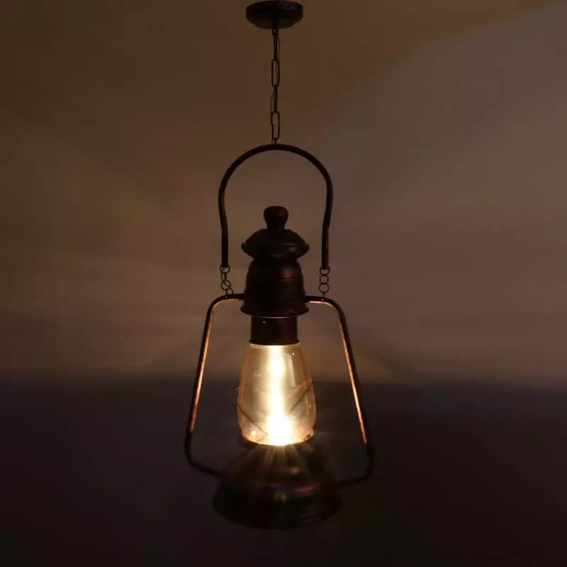 ELIANTE Hanging Light Copper Metal Semi Flush Mount Without Bulb, LAMP-Copper-HL-Big