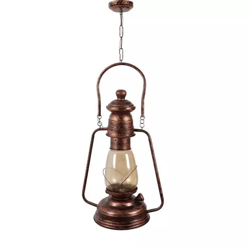 ELIANTE Hanging Light Copper Metal Semi Flush Mount Without Bulb, LAMP-Copper-HL-Big