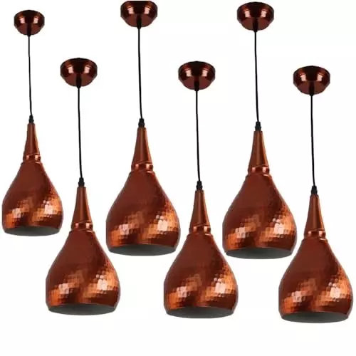 ELIANTE Hanging Light Modern Style Metal Corded Electric Without Bulb Indoor Use (Pack of 6)