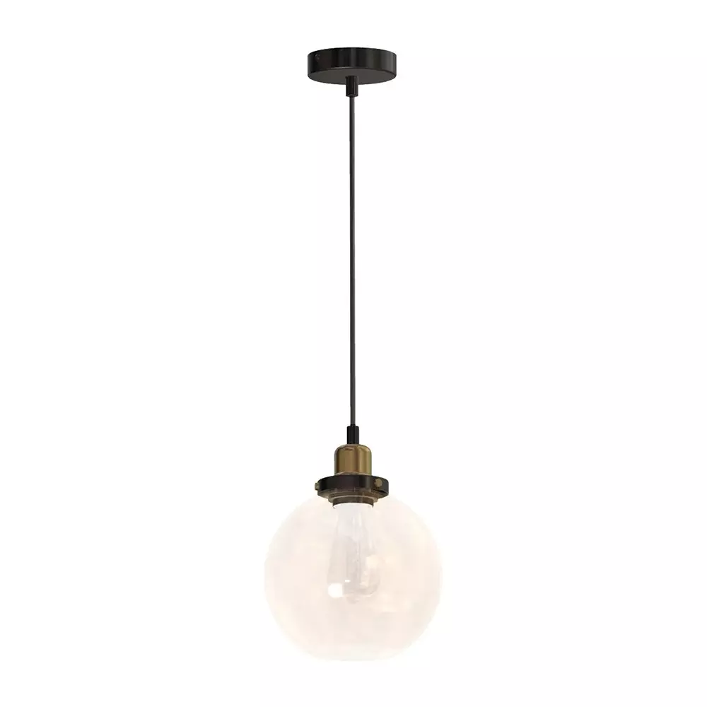 Havells Crystine Pendant 1LS, E27 Base Cap in Black Color, LHFXAHN1AN1O007 (Without Bulb)