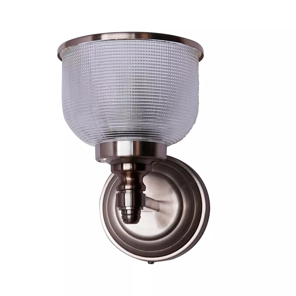 Fos Lighting Wall Light Rose Gold Wall Sconce with Rimmed Glass Shade