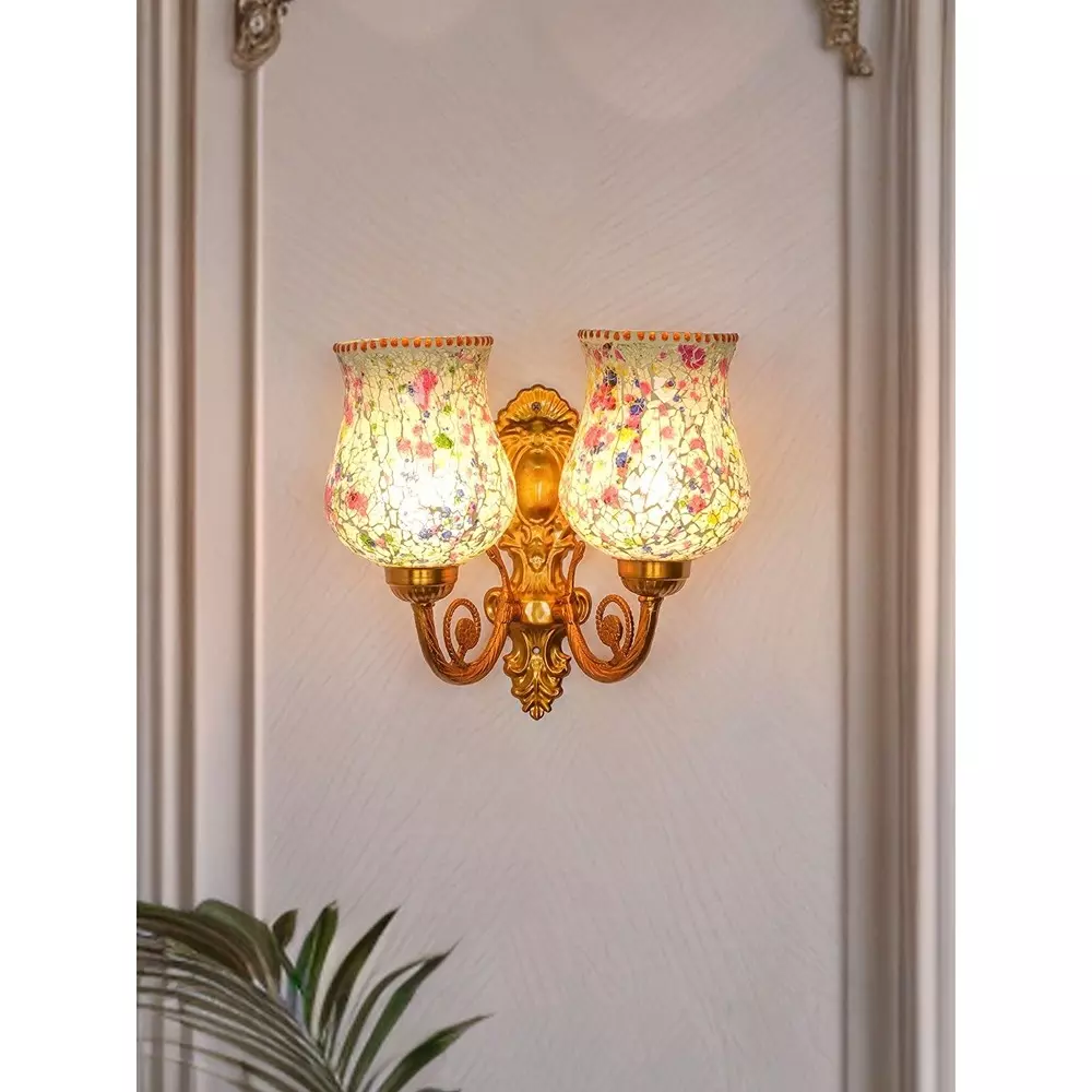 fos-lighting-wall-light-traditional-aluminium-and-glass-wall-sconce-in-matte-gold-finish-with-multicolored-mosaic