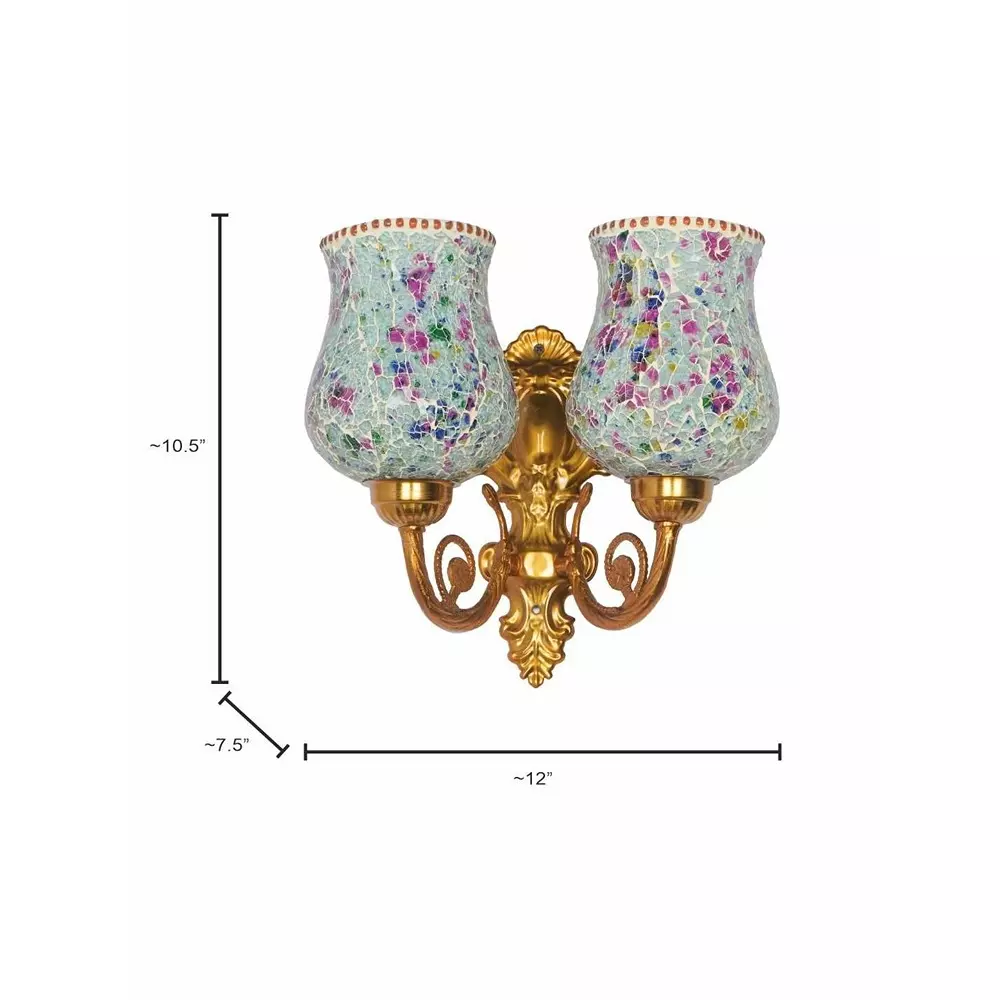fos-lighting-wall-light-traditional-aluminium-and-glass-wall-sconce-in-matte-gold-finish-with-multicolored-mosaic