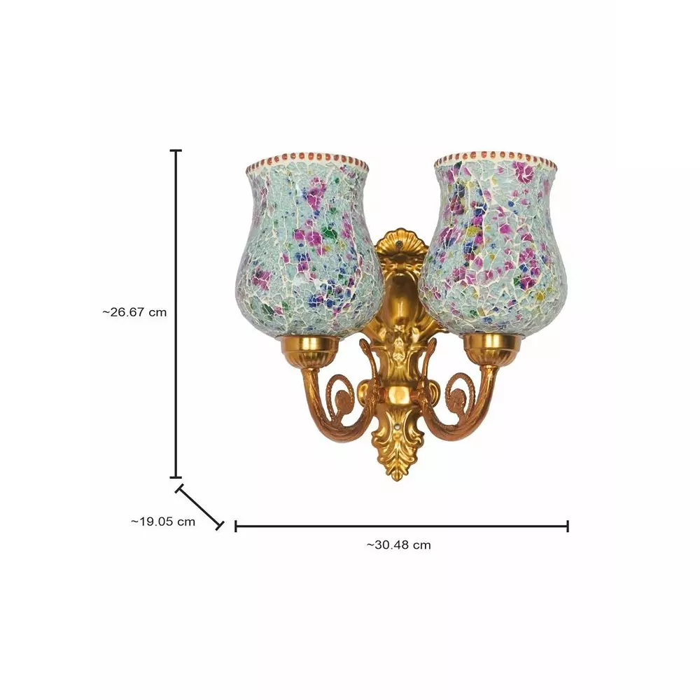 fos-lighting-wall-light-traditional-aluminium-and-glass-wall-sconce-in-matte-gold-finish-with-multicolored-mosaic
