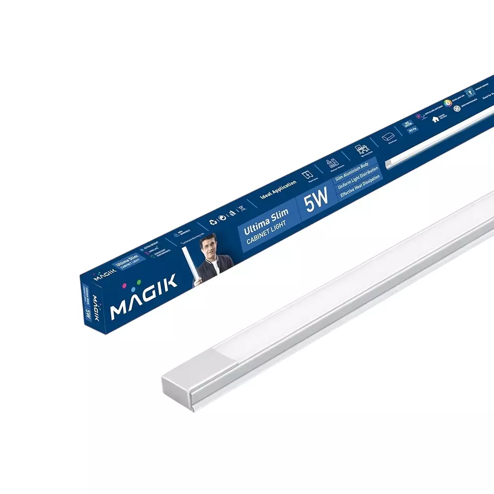 Magik 5 W Ultima Slim Cabinet Light 6500 K Color Temperature and Aluminium Body, BWUS005C4291