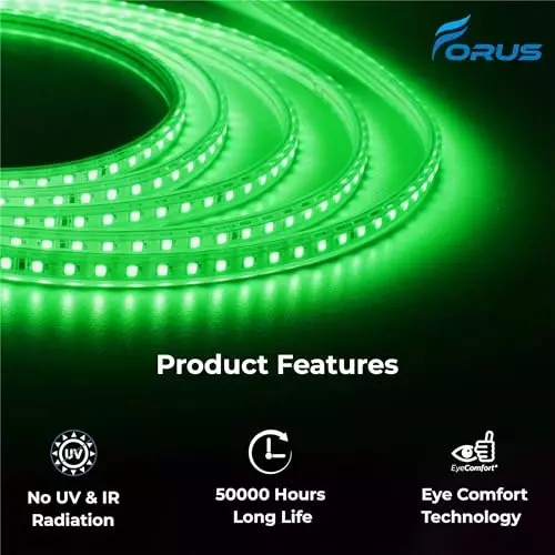 FORUS LED Rope Light Green Length 20 m
