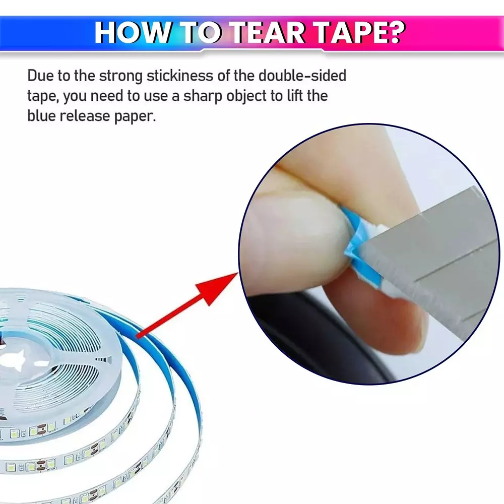 amiciVision LED Strip Light Blue 120 LEDs/m & Length 5 m