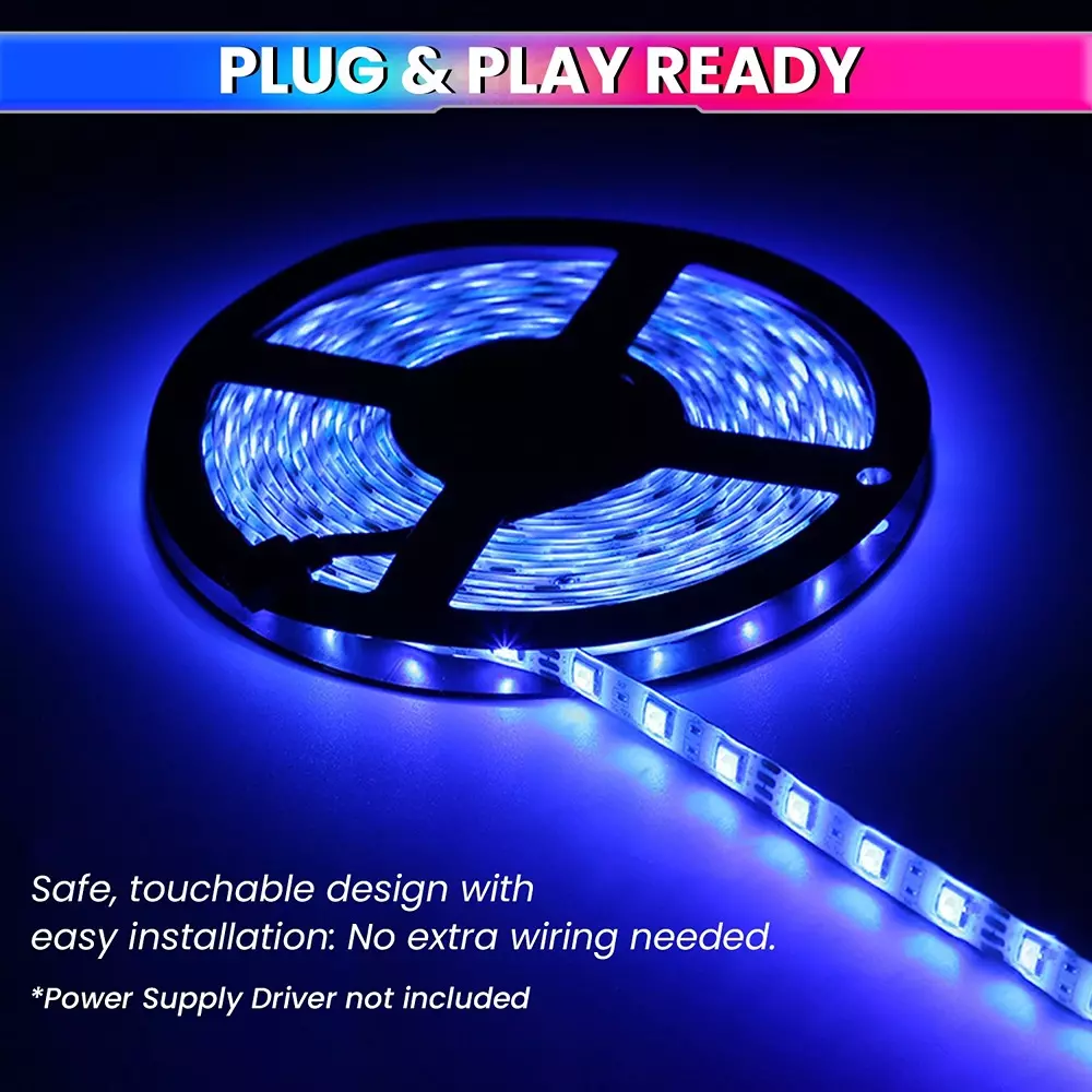 amiciVision LED Strip Light Blue 120 LEDs/m & Length 5 m