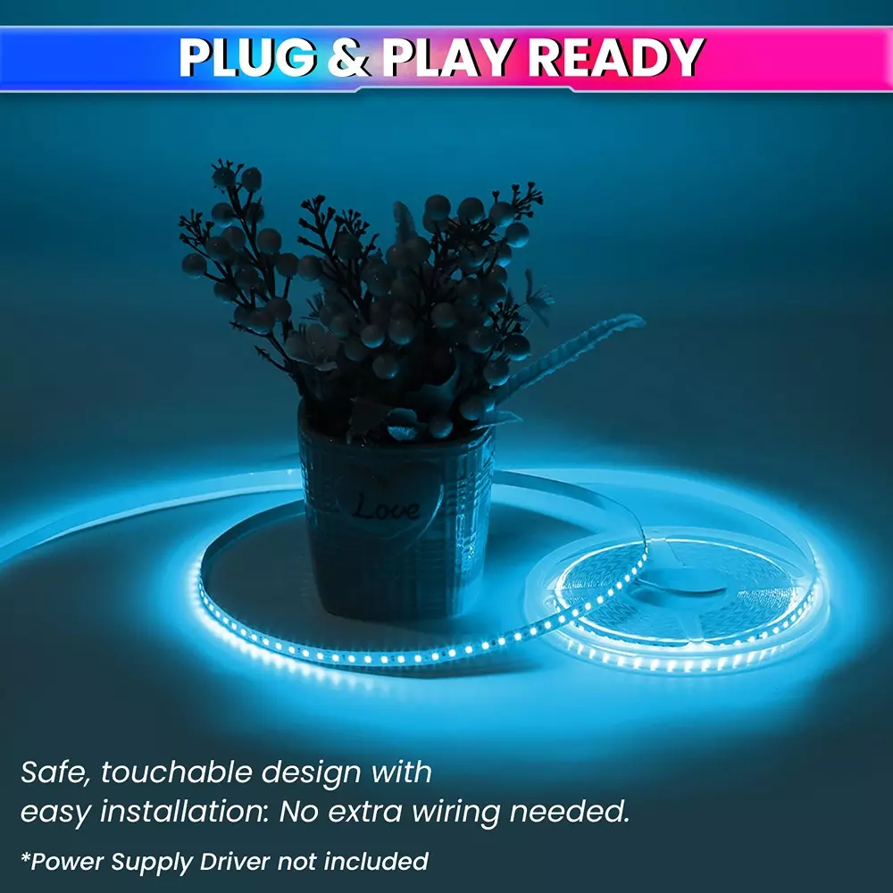 amiciVision LED Strip Light Ice-Blue 120 LEDs/m & Length 5 m