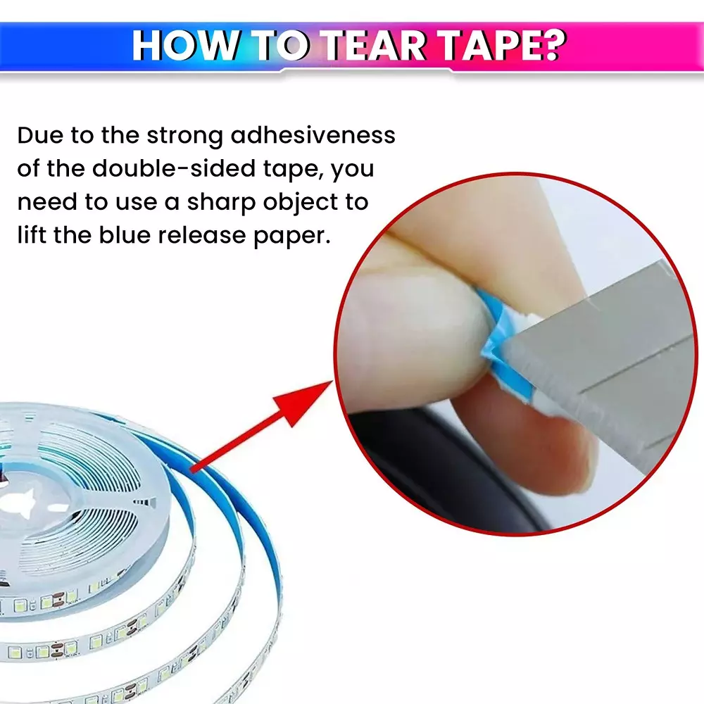 amiciVision LED Strip Light Ice-Blue 120 LEDs/m & Length 5 m