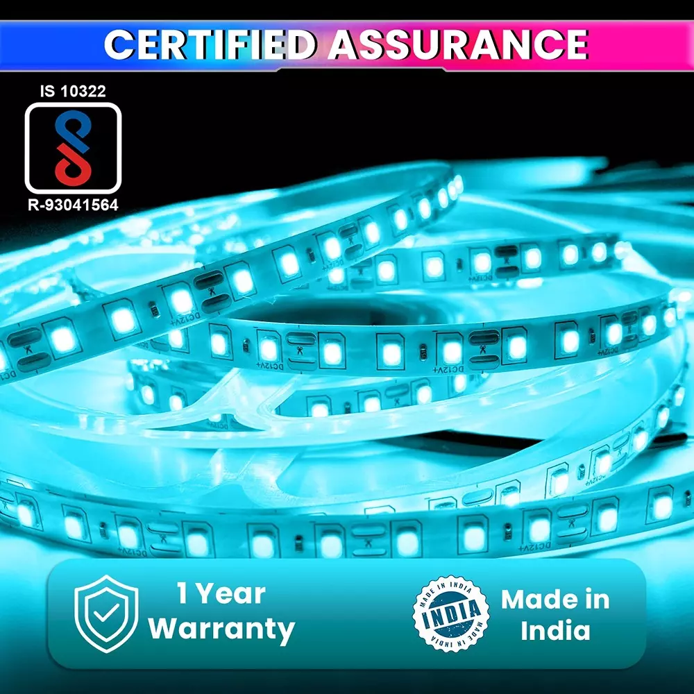 amiciVision LED Strip Light Ice-Blue 120 LEDs/m & Length 5 m