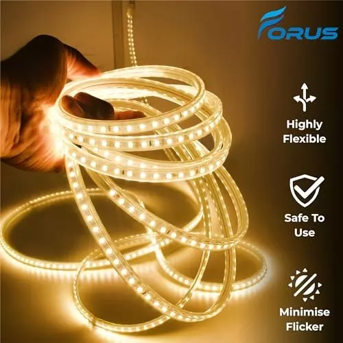 FORUS LED Rope Light Warm White Length 30 m
