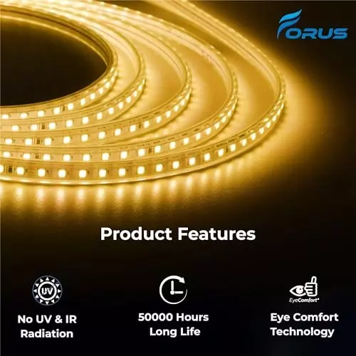 FORUS LED Rope Light Warm White Length 30 m