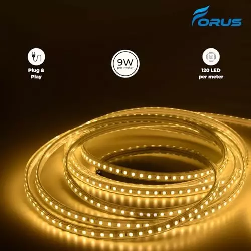 FORUS LED Rope Light Warm White Length 30 m