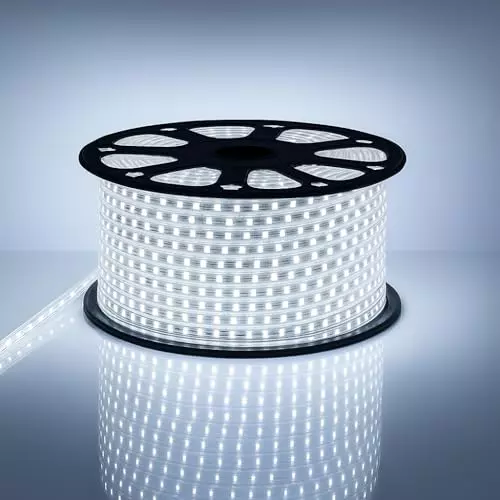 Humora LED Rope Light 50 m Energy Efficient Flexible Decorative Lighting 10 W Waterproof Aluminum, Copper Cool White