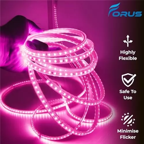 FORUS LED Rope Light Pink Length 20 m