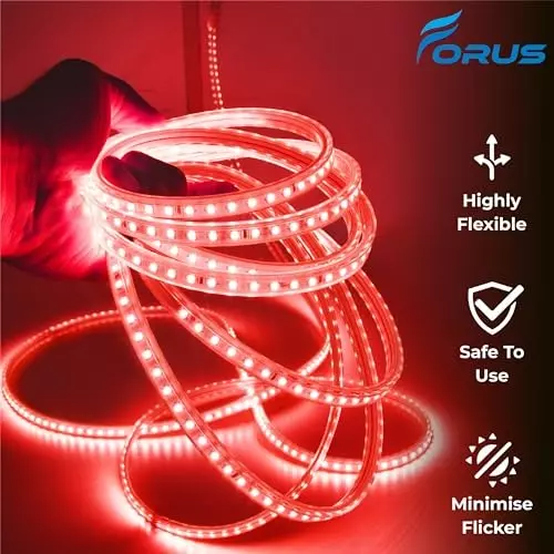 FORUS LED Rope Light Red Length 20 m
