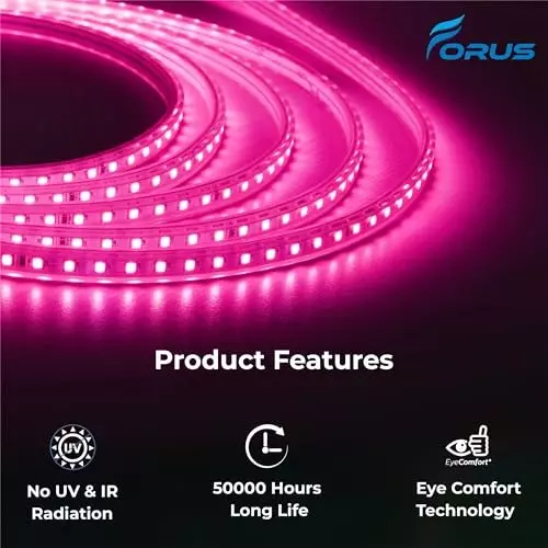 FORUS LED Rope Light Pink Length 30 m